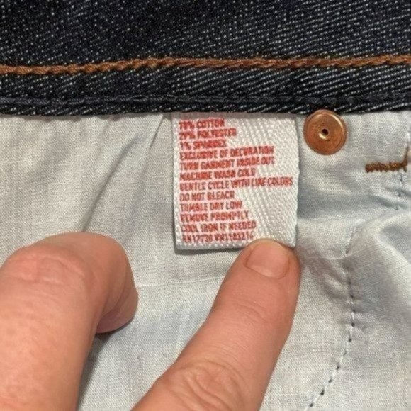 Mossimo Womens Straight Leg Low Rise Jeans Size 13 Dark Idigo Wash Embroidered - Picture 10 of 11